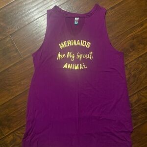 Purple Tank Top with Gold Text
